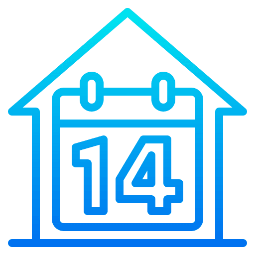 Quarantine coronavirus quarantine calendar icon