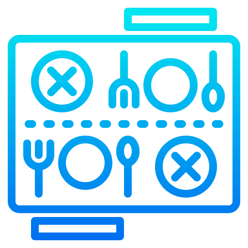 Table signaling keep distance restaurant icon