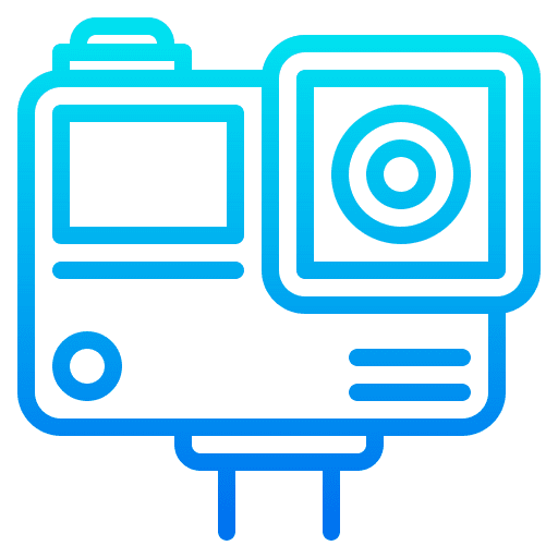 Action camera photographer action camera travel icon Action camera photographer action camera travel icon