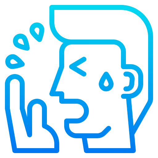 Cough virus spread breath icon