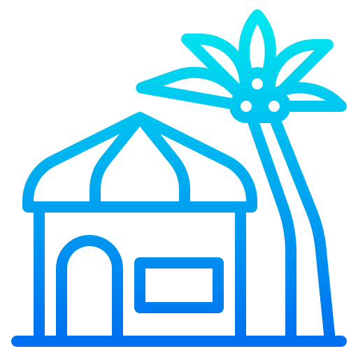 Resort holidays traveling palm tree icon