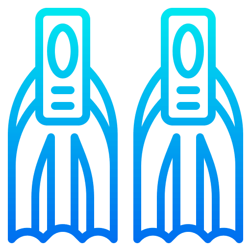 Flippers sea sports and competition swim icon Flippers sea sports and competition swim icon