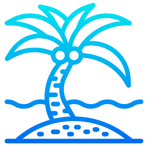 Beach palm tree beach summer icon Beach palm tree beach summer icon