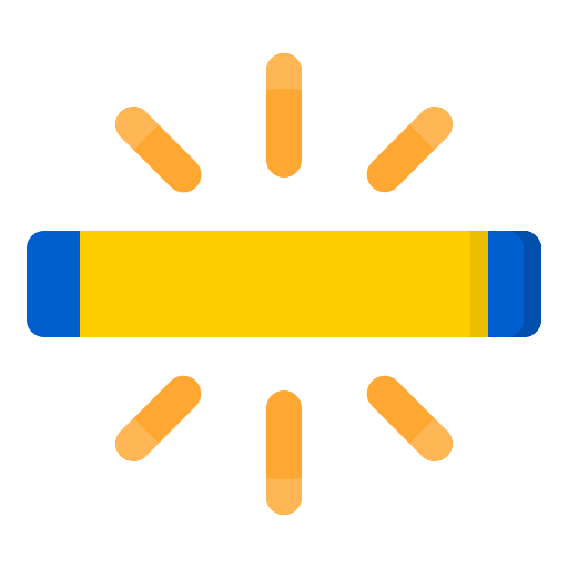 Fluorescent light mode bulb brightness icon