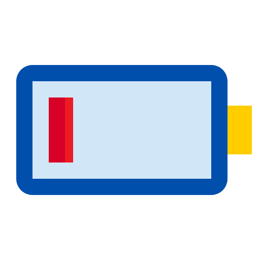 Low battery battery level low battery technology icon Low battery battery level low battery technology icon