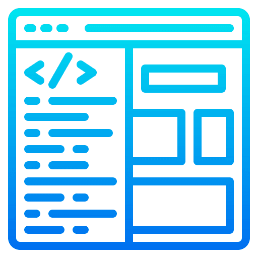Programing seo and web programing language web development icon