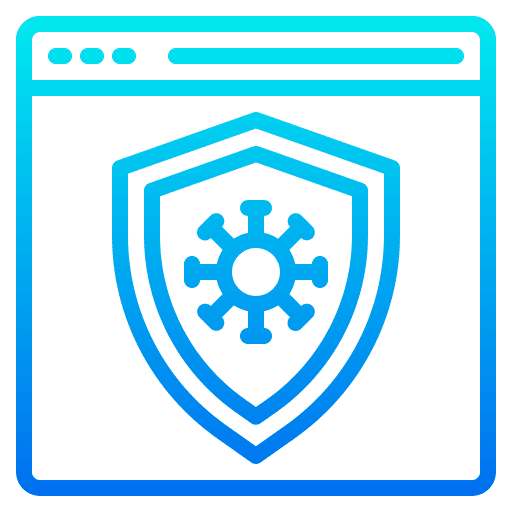 Antivirus shield security safe icon Antivirus shield security safe icon