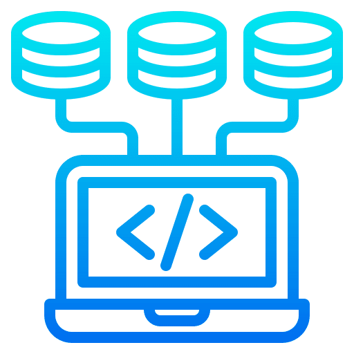 Database management programing online coding icon Database management programing online coding icon