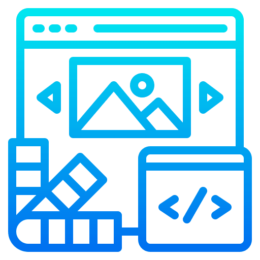 Graphic design photo website coding icon Graphic design photo website coding icon