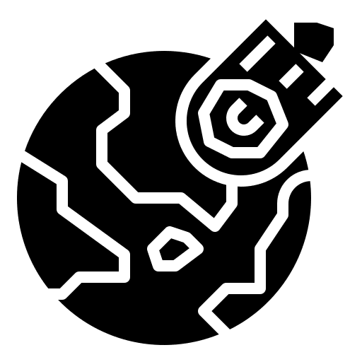 Meteorite impact fire space icon Meteorite impact fire space icon