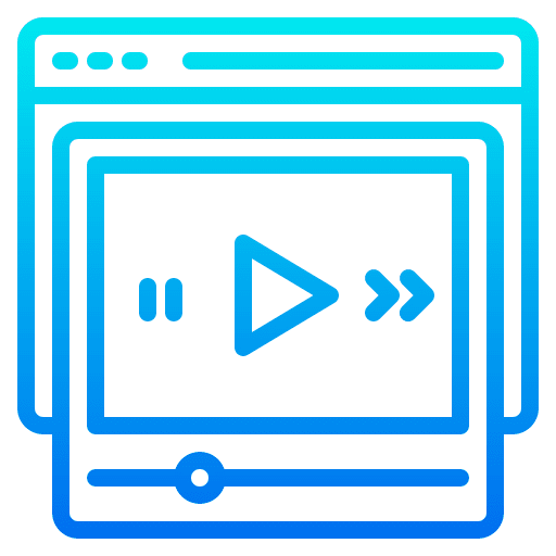 Video player music and multimedia entertainment play video icon Video player music and multimedia entertainment play video icon
