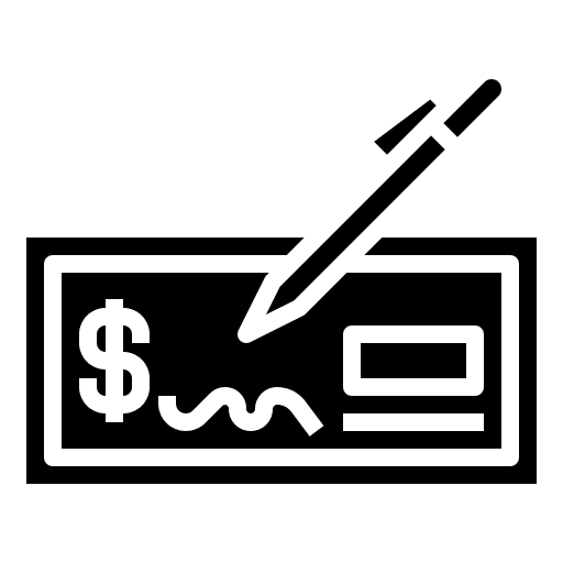 Cheque payment bank check cheque icon