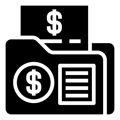 Folder bill form business and finance icon