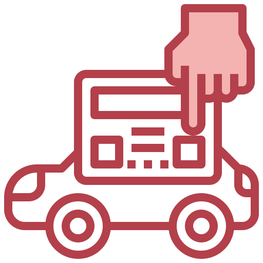 Control system car parts transportation control icon