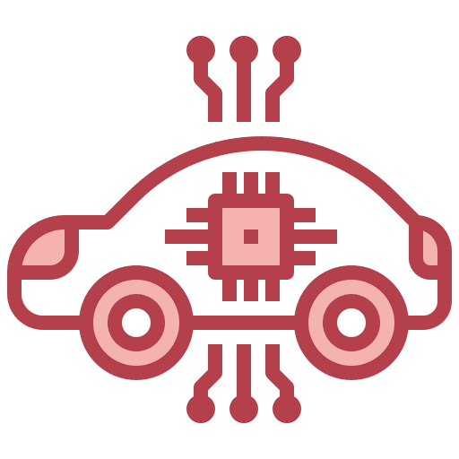 Cpu car transportation vehicle icon