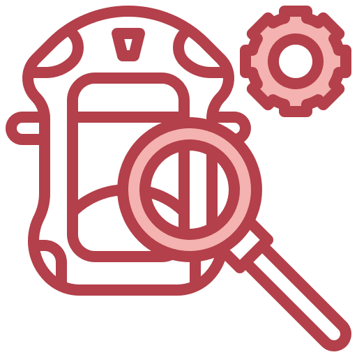 Data analysis checking data research icon