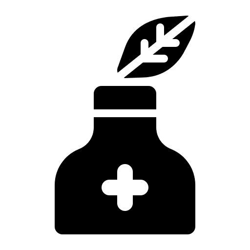 Herbal medication herbs pharmacy icon