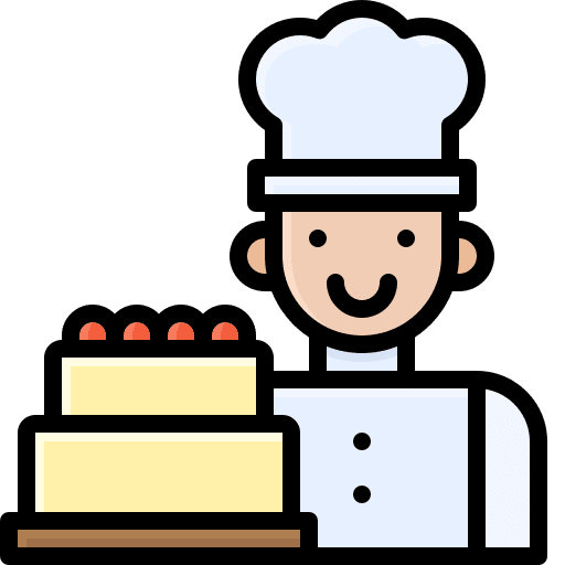 Baker cake baker chef icon