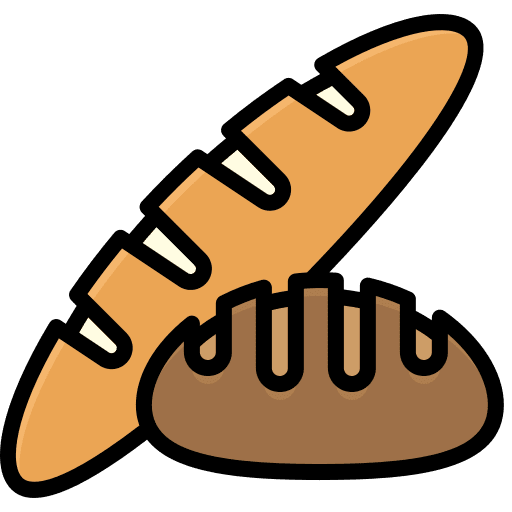 Bread bakery food and restaurant toast icon