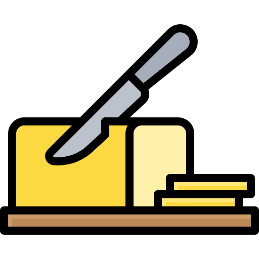 Butter knife food and restaurant kitchen tools icon