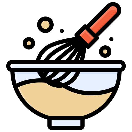 Mixing whisk food and restaurant kitchen utensils icon