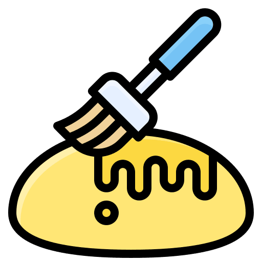 Pastry brush bakery food and restaurant cooking icon