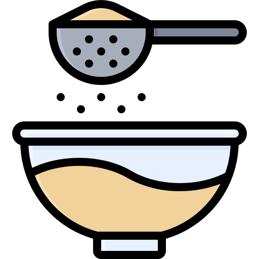 Sieve bake sugar food icon
