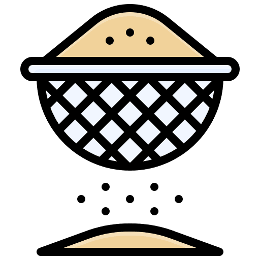 Sieve sift dish sifter icon