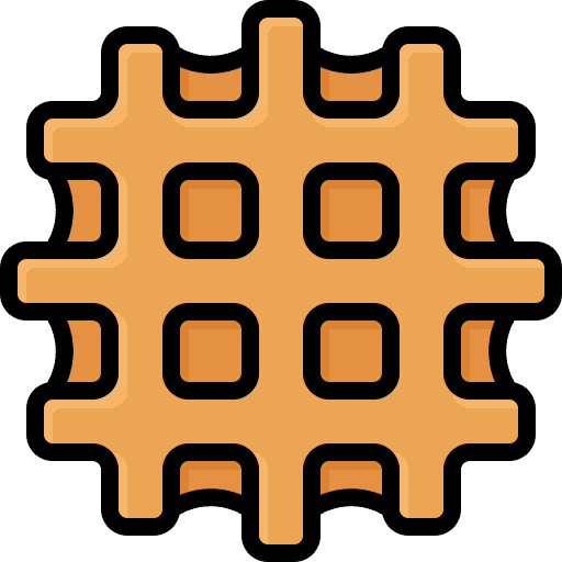 Waffle waffle dessert food and restaurant icon