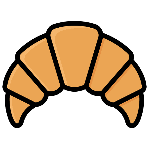 Croissant dessert baked bread icon