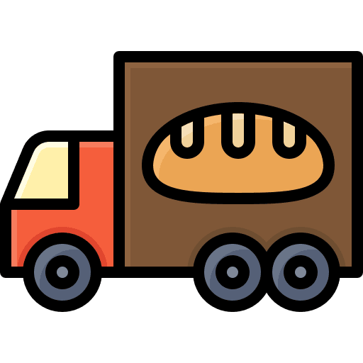 Food truck food truck bread food delivery icon