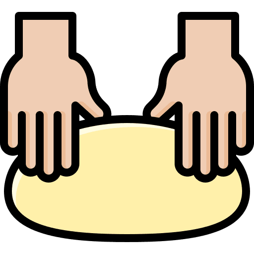Knead dough cooking cook icon