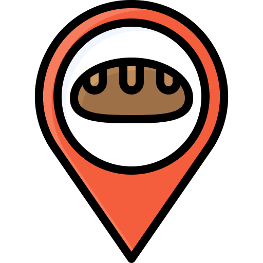 Pin marker map restaurant icon