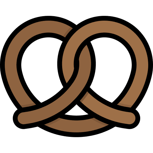 Pretzel sugar food pretzel icon