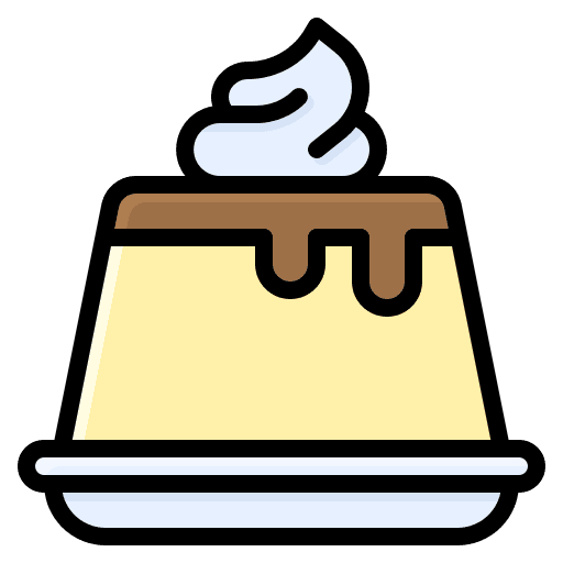 Pudding gelatine molded food icon
