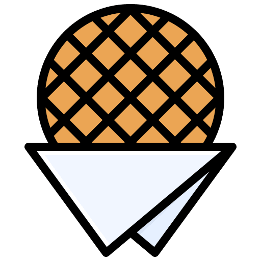 Wafer sweet food bakery icon
