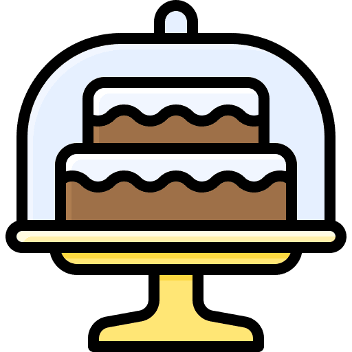 Cake food and restaurant bakery dessert icon
