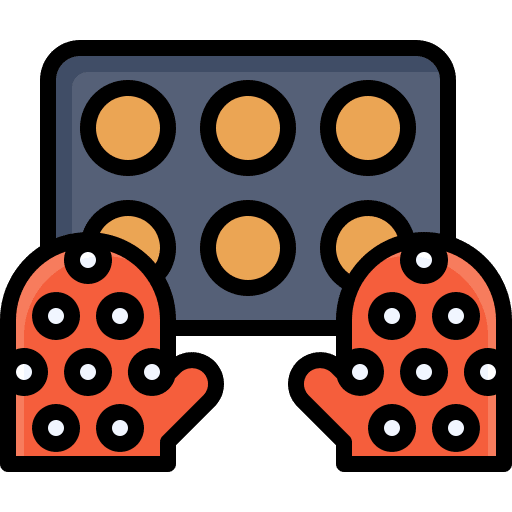 Bakery sweets mittens cookies icon
