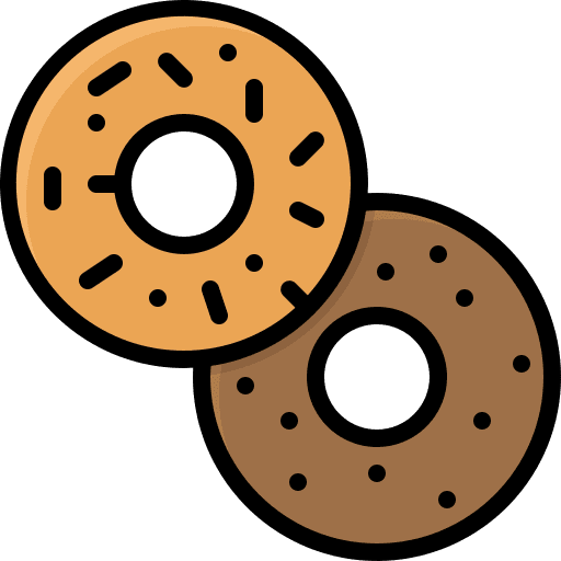 Donuts sweet bakery shop doughnut icon