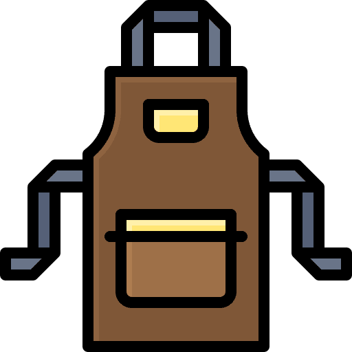 Apron food and restaurant security cover icon