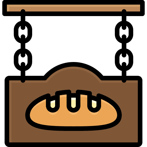 Bakery shop restaurant bread bakery icon