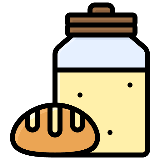 Bread jam honey jar bread icon