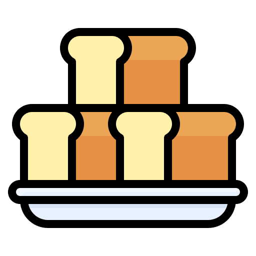 Bread loafs bread loafs breakfast bakery icon