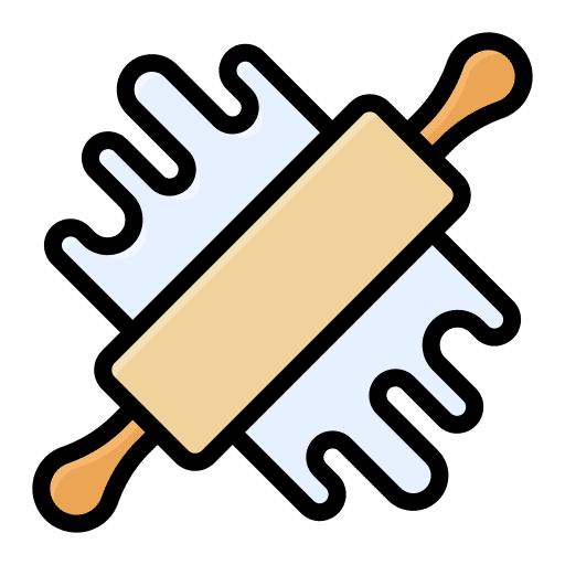 Rolling pin food and restaurant rolling pin dough icon