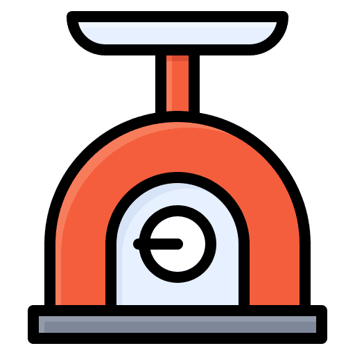 Scale furniture and household weight scale cooking icon