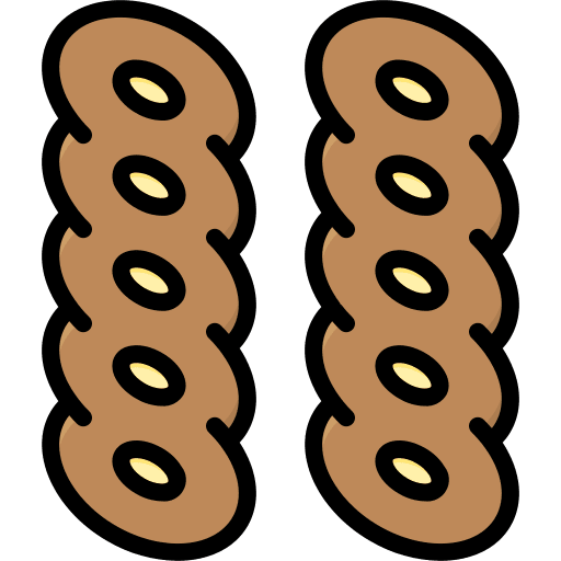Bread food and restaurant baguette bread icon