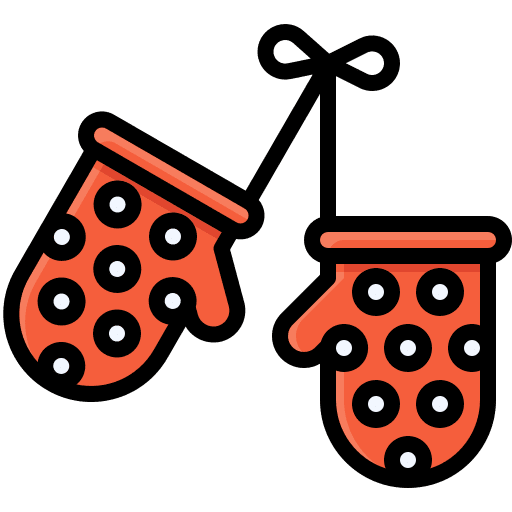 Mitten hobbies and free time baked cook icon