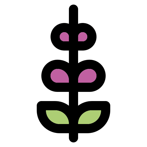 Lavender nature spring plant icon