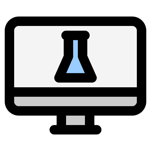 Online class science online learning computer icon