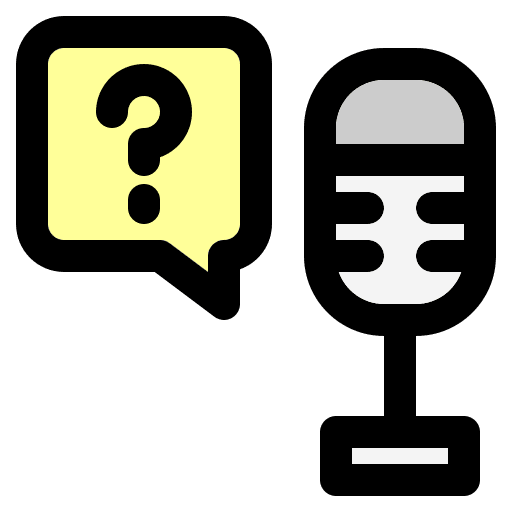 Podcast school question online learning icon